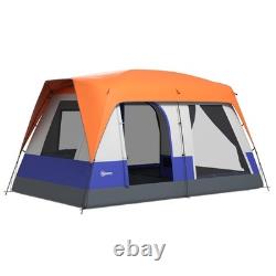 Outsunny Camping Tent with 3000mm Waterproof Rainfly & Screen Panels, Orange