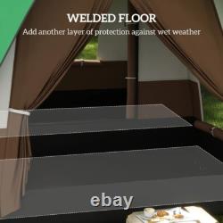 Outsunny Camping Tent with 3000mm Waterproof Rainfly and Screen Panels, Green