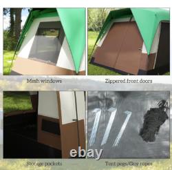 Outsunny Camping Tent with 3000mm Waterproof Rainfly and Screen Panels Green