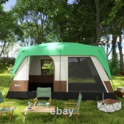 Outsunny Camping Tent with 3000mm Waterproof Rainfly and Screen Panels, Green