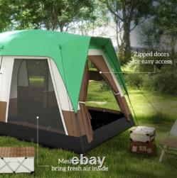 Outsunny Camping Tent with 3000mm Waterproof Rainfly and Screen Panels Green