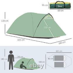 Outsunny Dome Tent for 2 Person Camping Tent with Large Windows, Waterproof