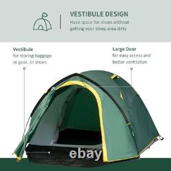 Outsunny Dome Tent for 2 Person Camping Tent with Large Windows, Waterproof