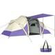 Outsunny Inflatable Camping Blow Up Tent Tunnel Design For 4 Person, Purple