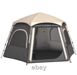 Outsunny Instant Camping Tent Outdoor 4 Person Easy Setup Dome Tent Dark Grey
