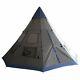 Outsunny Large 6-person Metal Teepee Camping Tent With Weather Protection