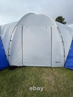 Outsunny Large Camping Tent with 3 Bedroom, Living Area and Porch for 6-9 Man