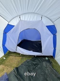 Outsunny Large Camping Tent with 3 Bedroom, Living Area and Porch for 6-9 Man