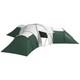 Outsunny Large Tunnel Tent With 3 Bedroom, Living Area And Porch, Green