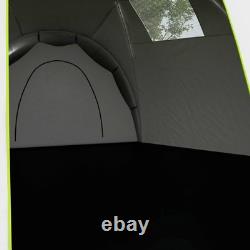 Outsunny Large Tunnel Tent with 3 Bedroom, Living Area and Porch, Green