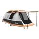 Outsunny Tunnel Tent With Bedroom, Living Room And Porch For 3-4 Man, Orange