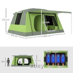 Outsunny Two Room Dome Tent Camping Shelter with Porch & Carry Bag Refurbished