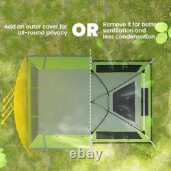 Outsunny Two Room Dome Tent Camping Shelter with Porch & Carry Bag Refurbished