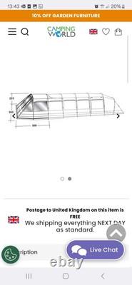 Outwell Arkansas 7 Large Family Tent With Awning And Extra