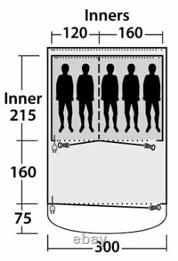 Outwell Cedarville 5a Inflatable Air Tent 5 Berth 110896