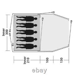 Outwell Cloud 5 Plus 5 Person Tent 1 Bedroom
