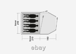 Outwell Earth 4 4 Person tunnel tent with large porch. Full features Used