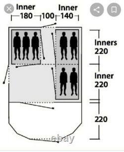 Outwell Georgia 7p Large Family Pole Tent