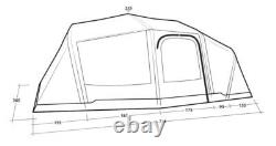 Outwell Hartford 6 Person Family Inflatable Tent Blue/Grey