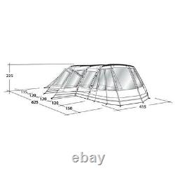 Outwell Montana 6 person Tent With Front Awning Attachment Green Camping Large