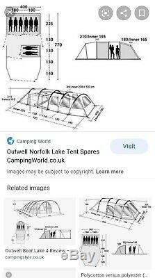 Outwell Norfolk Lakes 8 Man Tent Pollycotten
