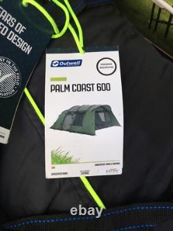 Outwell Palm Coast 600 Large Six Berth Man Family Camping Tent with extension
