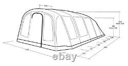 Outwell Stonehill 7 Person Man Inflatable Air Large Family Camping Tunnel Tent