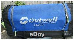 Outwell Utah 6 Tunnel Tent With Large Side Porch Area, Good Size Living Area