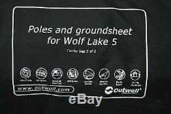 Outwell Wolf Lake 5 polycotton Tent Large Family Tent inc carpet collect LE8