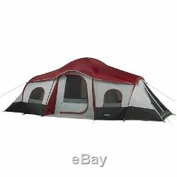 Ozark Trail 10 Person 3-Room Instant Cabin Tent Large Outdoor Camping Light Easy