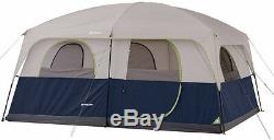 Ozark Trail 10-Person Camping Tent Blue Instant Outdoor Family Cabin Shelter New