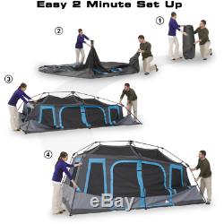 Ozark Trail 10-Person Dark Rest Instant Cabin Tent Polyester, Steel Gray