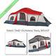 Ozark Trail 10 Person Family Tent 3room 20x10' Large Outdoor Camping Cabin Tents