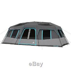 Ozark Trail 20' x 10' Dark Rest Instant Cabin Tent, Sleeps 12 Large Quick Set