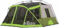 Ozark Trail 9-Person 2 Room Camping Tent Green Instant Cabin Outdoor Shelter New