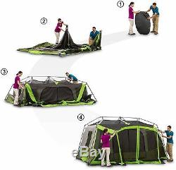 Ozark Trail 9-Person 2 Room Camping Tent Green Instant Cabin Outdoor Shelter New