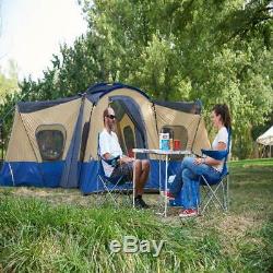 Ozark Trail Cabin Tent 14-Person 4Room Base Camp Tent Large Camping Shelter Tent