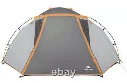 Ozark Trail Grey and Orange Double Layer 4 Person Tent Camping Waterproof