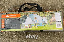 Ozark Trail Grey and Orange Double Layer 4 Person Tent Camping Waterproof