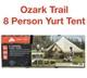 Ozark Trail Olive Green 8 Person Yurt Tent With Window Waterproof Brand New