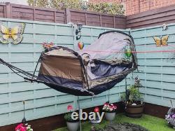 Pair (2x) Crua Outdoors Hybrid 1-Man Hammock Tents Zip Together Excellent