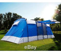 Peaktop 2+1 Rooms 6-8 Persons Large Family Group Camping Tent Waterproof