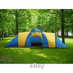 Peaktop 3 Rooms 9 Persons Waterproof Large Family Group Camping Tent