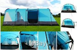 Peaktop 6 man tent, large tent, fully sewn in groundsheet, porch and 3 Bedrooms