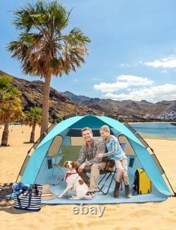 Pop Up Beach Tent Large for 4-6 Person, Instant Pop Up Automatic Beach Tent U