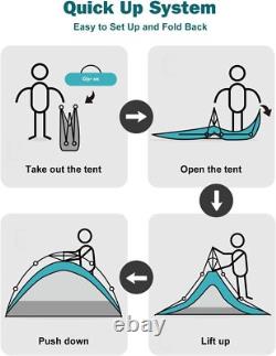 Pop Up Beach Tent Large for 4-6 Person, UV Protection Beach Sun Shade Shelter