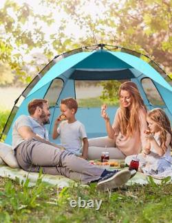 Pop Up Beach Tent Large for 4-6 Person, UV Protection Beach Sun Shade Shelter