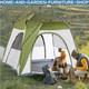 Pop Up Camping Tent 4-person Dome Shelter Weather-resistant With 3-windows Green