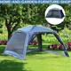 Pop Up Camping Tent Sun Shelter Weather-resistant With 2-zip Up Doors Dark Dlue