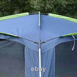 Pop Up Camping Tent Sun Shelter Weather-Resistant with 2-Zip Up Doors Dark Dlue
